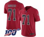 Atlanta Falcons #71 Wes Schweitzer Limited Red Rush Vapor Untouchable 100th Season Football Jersey