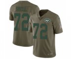 New York Jets #72 Brandon Shell Limited Olive 2017 Salute to Service Football Jersey