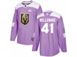 Vegas Golden Knights #41 Pierre-Edouard Bellemare Authentic Purple Fights Cancer Practice NHL Jersey