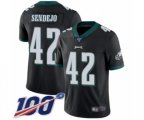Philadelphia Eagles #42 Andrew Sendejo Black Alternate Vapor Untouchable Limited Player 100th Season Football Jersey