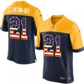 Green Bay Packers #21 Ha Clinton-Dix Elite Navy Blue Alternate USA Flag Fashion NFL Jersey