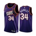 Phoenix Suns #34 Charles Barkley 2022-23 Purple 75th Anniversary Icon Edition Stitched Jersey