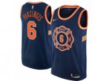 New York Knicks #6 Kristaps Porzingis Navy NBA Swingman City Edition Jersey