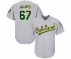 Oakland Athletics Grant Holmes Replica Grey Road Cool Base Baseball Player Jersey
