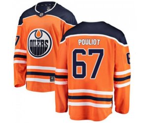 Edmonton Oilers #67 Benoit Pouliot Fanatics Branded Orange Home Breakaway NHL Jersey