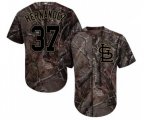 St. Louis Cardinals #37 Keith Hernandez Authentic Camo Realtree Collection Flex Base Baseball Jersey