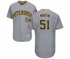 Pittsburgh Pirates Jason Martin Grey Road Flex Base Authentic Collection Baseball Player Jersey