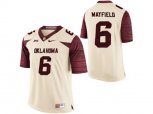 Men's Oklahoma Sooners Baker Mayfield #6 College Limited Football Jersey - White