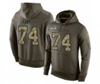 Seattle Seahawks #74 George Fant Green Salute To Service Pullover Hoodie