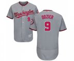 Washington Nationals #9 Brian Dozier Grey Road Flex Base Authentic Collection Baseball Jersey
