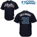 Atlanta Braves #31 Greg Maddux Replica Blue Alternate Road Cool Base MLB Jersey
