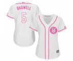 Women's Houston Astros #5 Jeff Bagwell Authentic White Fashion Cool Base Baseball Jersey