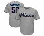 Miami Marlins Tayron Guerrero Replica Grey Road Cool Base Baseball Player Jersey