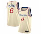Philadelphia 76ers #6 Julius Erving Swingman Cream Basketball Jersey - 2019-20 City Edition