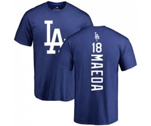 Los Angeles Dodgers #18 Kenta Maeda Royal Blue Backer T-Shirt