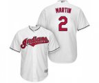 Cleveland Indians #2 Leonys Martin Replica White Home Cool Base Baseball Jersey