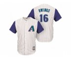 Arizona Diamondbacks #16 Chris Owings Cream Purple Cooperstown Collection Cool Base Jersey