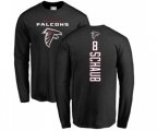 Atlanta Falcons #8 Matt Schaub Black Backer Long Sleeve T-Shirt