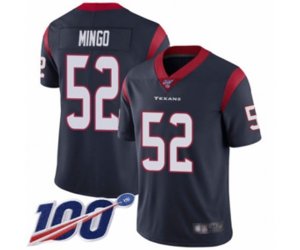Houston Texans #52 Barkevious Mingo Navy Blue Team Color Vapor Untouchable Limited Player 100th Season Football Jersey