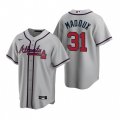 Atlanta Braves #31 Greg Maddux Gray Road Stitched Baseball Jersey