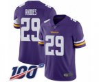 Minnesota Vikings #29 Xavier Rhodes Purple Team Color Vapor Untouchable Limited Player 100th Season Football Jersey