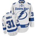 Tampa Bay Lightning #31 Peter Budaj Authentic White Away NHL Jersey