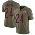 Chicago Bears #24 Jordan Howard Limited Olive 2017 Salute to Service NFL Jersey