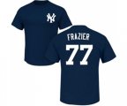 MLB Nike New York Yankees #77 Clint Frazier Navy Blue Name & Number T-Shirt