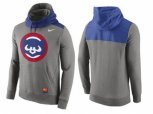 Chicago Cubs Nike Gray Cooperstown Collection Hybrid Pullover Hoodie-1