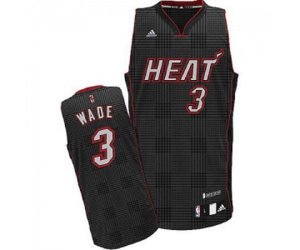 Miami Heat #3 Dwyane Wade Swingman Black Rhythm Fashion Basketball Jersey