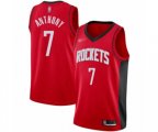 Houston Rockets #7 Carmelo Anthony Authentic Red Finished Basketball Jersey - Icon Edition