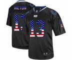 Indianapolis Colts #13 T.Y. Hilton Elite Black USA Flag Fashion Football Jersey