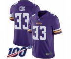 Minnesota Vikings #33 Dalvin Cook Purple Team Color Vapor Untouchable Limited Player 100th Season Football Jersey