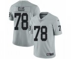 Oakland Raiders #78 Justin Ellis Limited Silver Inverted Legend Football Jersey