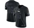 Los Angeles Rams #16 Jared Goff Limited Black Rush Impact Football Jersey