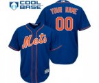 New York Mets Customized Replica Royal Blue Alternate Home Cool Base Baseball Jersey