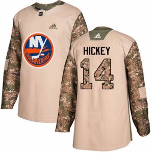New York Islanders #14 Thomas Hickey Authentic Camo Veterans Day Practice NHL Jersey