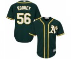 Oakland Athletics #56 Fernando Rodney Replica Green Alternate 1 Cool Base Baseball Jersey
