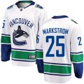 Vancouver Canucks #25 Jacob Markstrom Fanatics Branded White Away Breakaway NHL Jersey