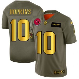 Arizona Cardinals #10 DeAndre Hopkins NFL Olive Gold 2019 Salute to Service Limited Jersey