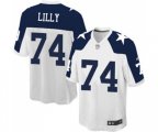 Dallas Cowboys #74 Bob Lilly Game White Throwback Alternate Football Jersey