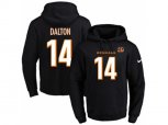 Cincinnati Bengals #14 Andy Dalton Black Name & Number Pullover NFL Hoodie
