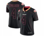 San Francisco 49ers #4 Nick Mullens Limited Lights Out Black Rush Football Jersey