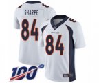 Denver Broncos #84 Shannon Sharpe White Vapor Untouchable Limited Player 100th Season Football Jersey