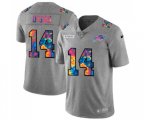 Buffalo Bills #14 Stefon Diggs Multi-Color 2020 NFL Crucial Catch NFL Jersey Greyheather