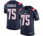 New England Patriots #75 Ted Karras Limited Navy Blue Rush Vapor Untouchable Football Jersey