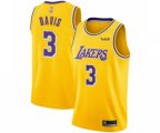 Los Angeles Lakers #3 Anthony Davis Swingman Gold Basketball Jersey - Icon Edition