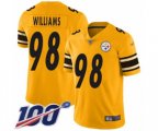 Pittsburgh Steelers #98 Vince Williams Limited Gold Inverted Legend 100th Season Football Jersey