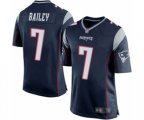 New England Patriots #7 Jake Bailey Game Navy Blue Team Color Football Jersey