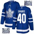 Toronto Maple Leafs #40 Garret Sparks Authentic Royal Blue Fashion Gold NHL Jersey